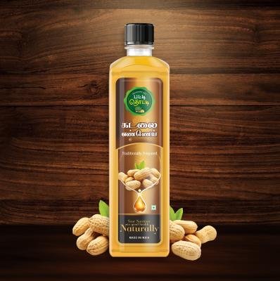 Groundnut Wood Cold Pressed Oil 1 Ltr  - வாகை மர செக்கு கடலெண்ணெ