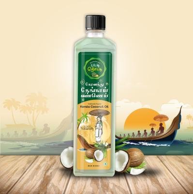 Coconut Wood Cold Pressed 1 Ltr- வாகை மர செக்கு தேங்காய் எண்ணெய்